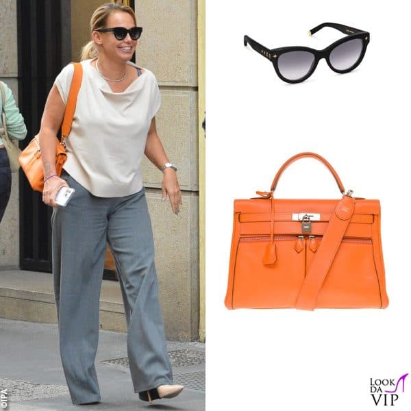 occhiali Louis Vuitton, borsa Hermès 