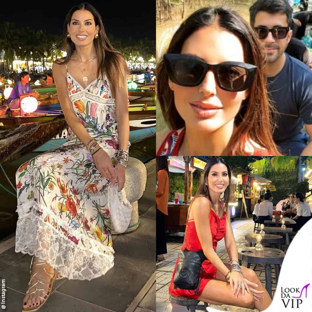il guardaroba da viaggio di Elisabetta Gregoraci in Vietnam