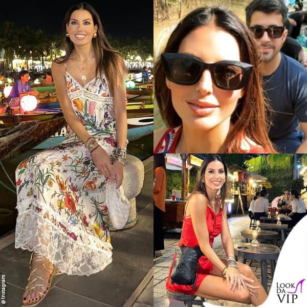 il guardaroba da viaggio di Elisabetta Gregoraci in Vietnam