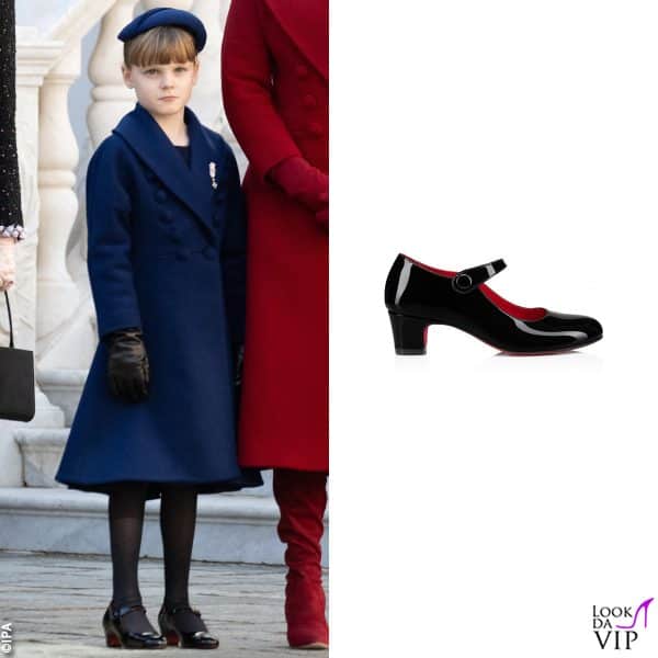 Gabriella di Monaco con un outfit Didierangelo e scarpe Christian Louboutin 