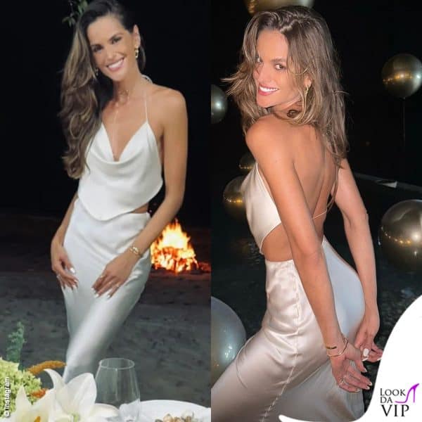 Izabel Goulartsexy in bianco alla festa di compleanno