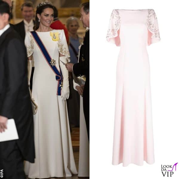 la principessa ha indossato un abito di Jenny Packham con una clutch di Anya Hindmarch 