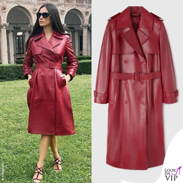 trench in pelle Ermanno Scervino per Marica Pellegrinelli 