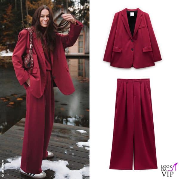 Un total look rosso Lumina per Paola Turani