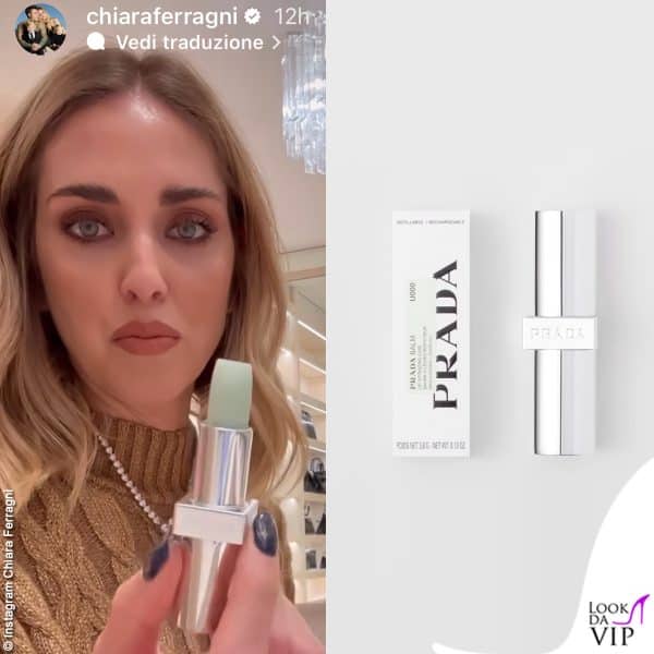 Chiara Ferragni, balsamo labbra Prada (45 euro)
