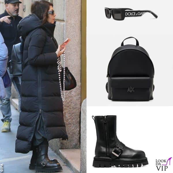 occhiali Dolce&Gabbana, zaino Armani Exchange, stivali Casadei