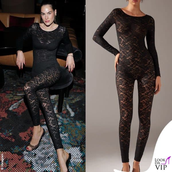 Francesca Sofia Novello sensualissima in catsuit Calzedonia