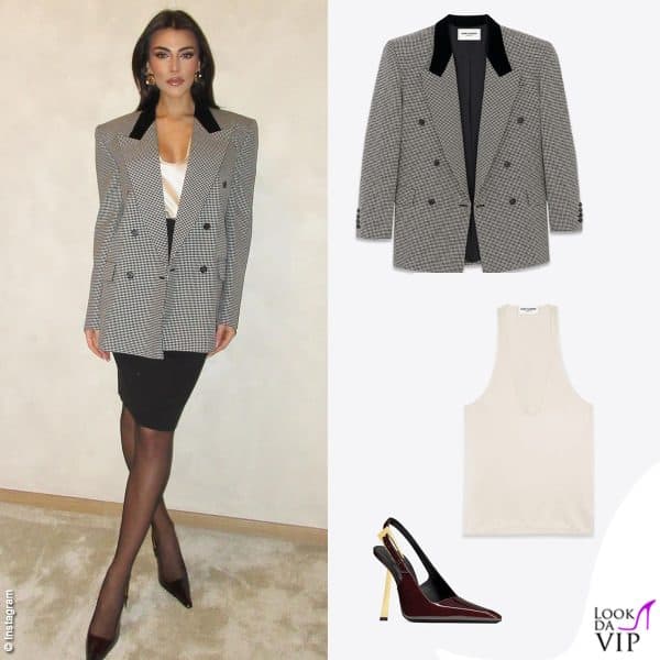 Giulia Salemi in total look YSL