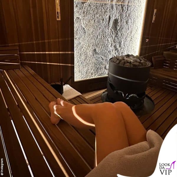 la Blasi in sauna