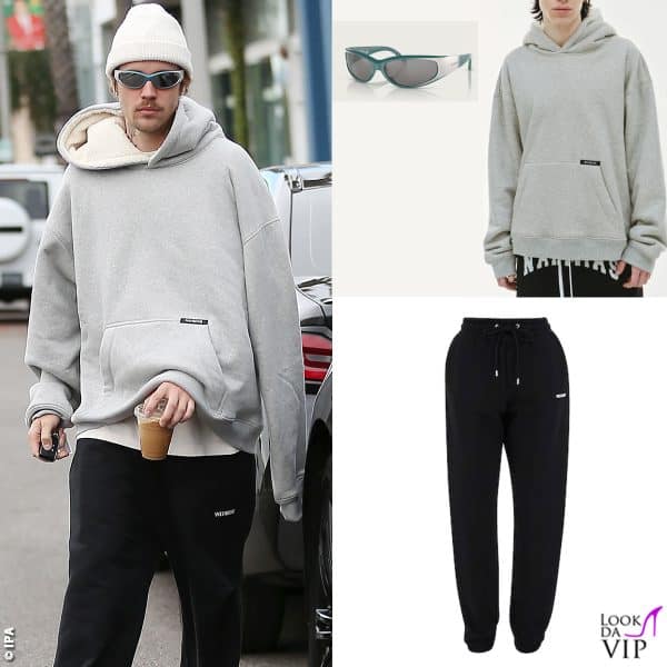 felpa Nahmias, pantaloni Welldone, occhiali Arnette 