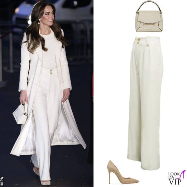 cappotto Chris Kerr, maglione Kiltane, pantaloni Holland Cooper, borsa Strathberry, pump Gianvito Rossi 