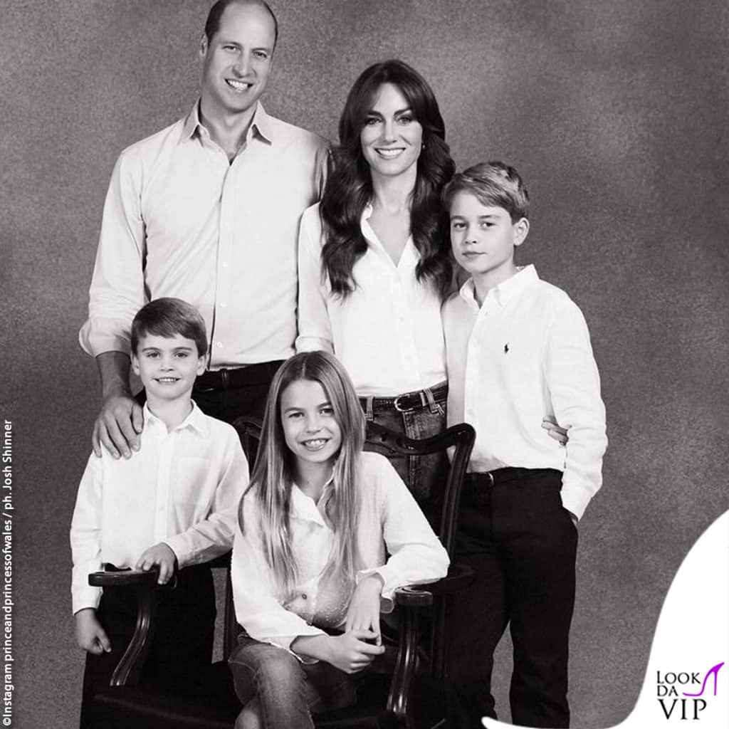il principe William e famiglia nella foto di Natale