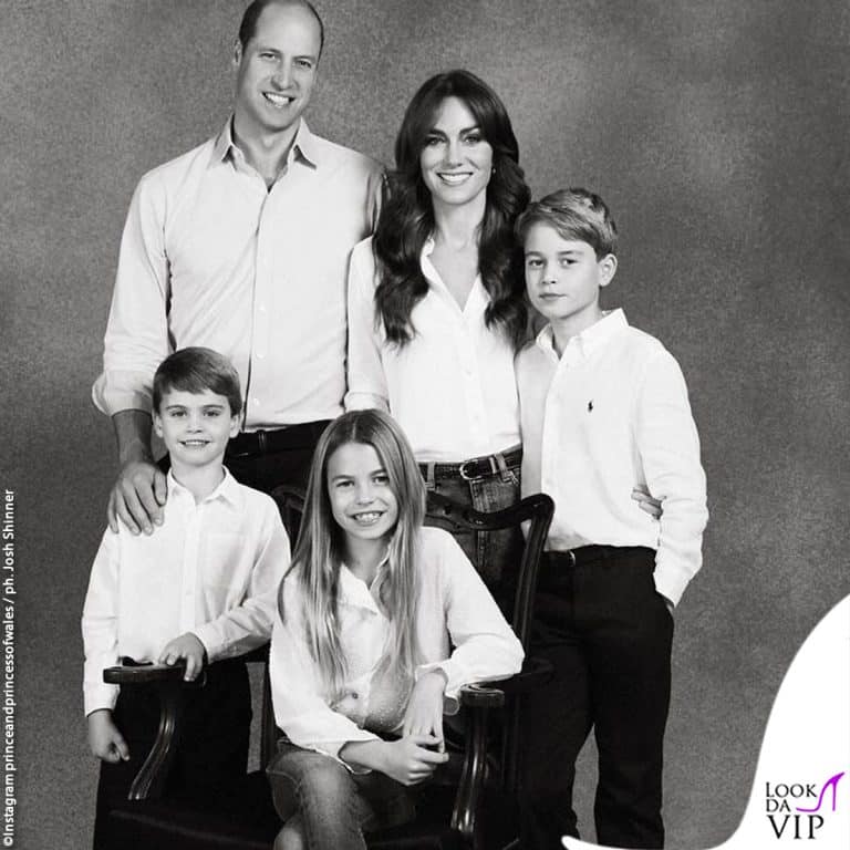 il principe William e famiglia nella foto di Natale