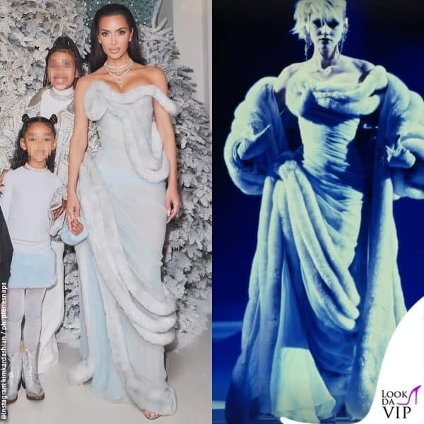 Kim Kardashian con un abito vintage di Mugler 