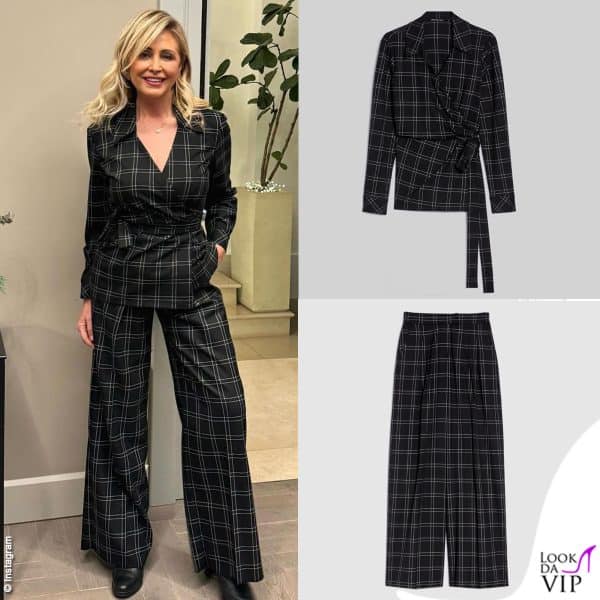 Marina Di Guardo elegante e comoda in completo Penny Black