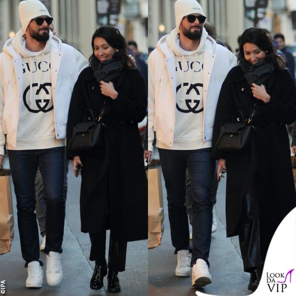 Olivier e Jessica Giroud fanno shopping in centro a Milano