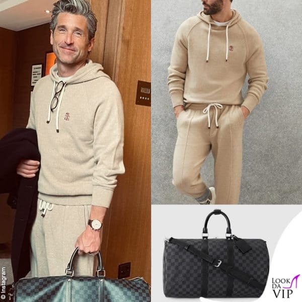 tuta Brunello Cucinelli, borsone Louis Vuitton