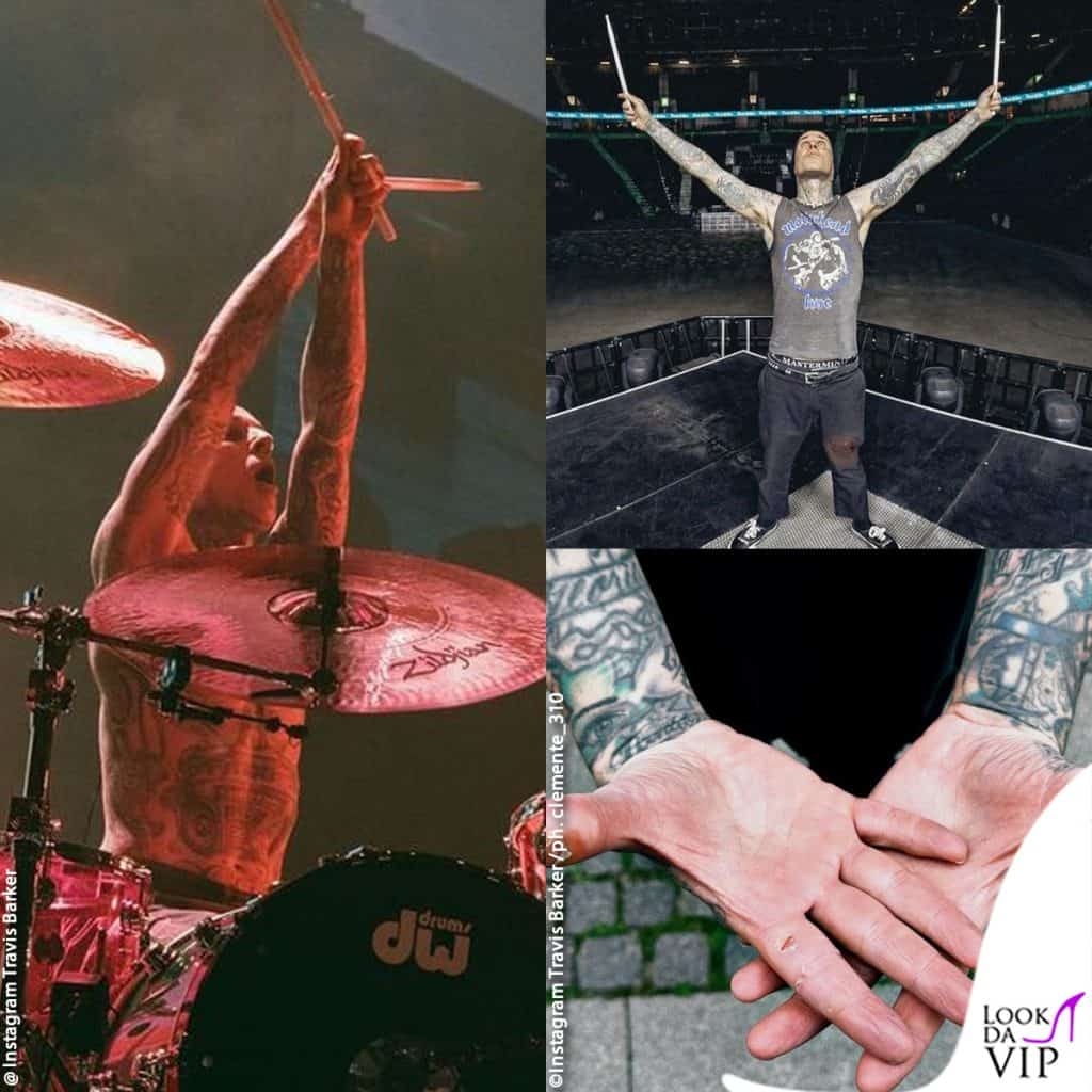 Travis Barker vende gli articoli del tour con i Blink 182