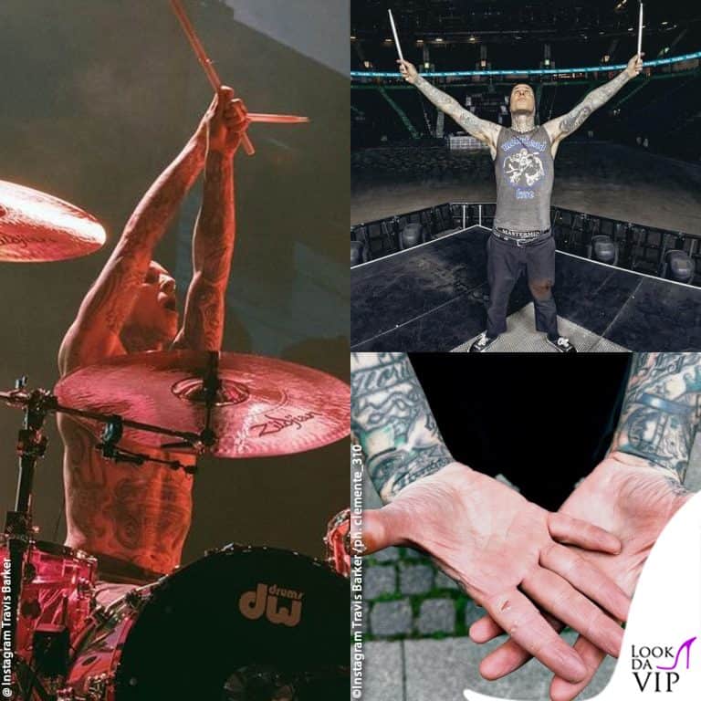 Travis Barker vende gli articoli del tour con i Blink 182