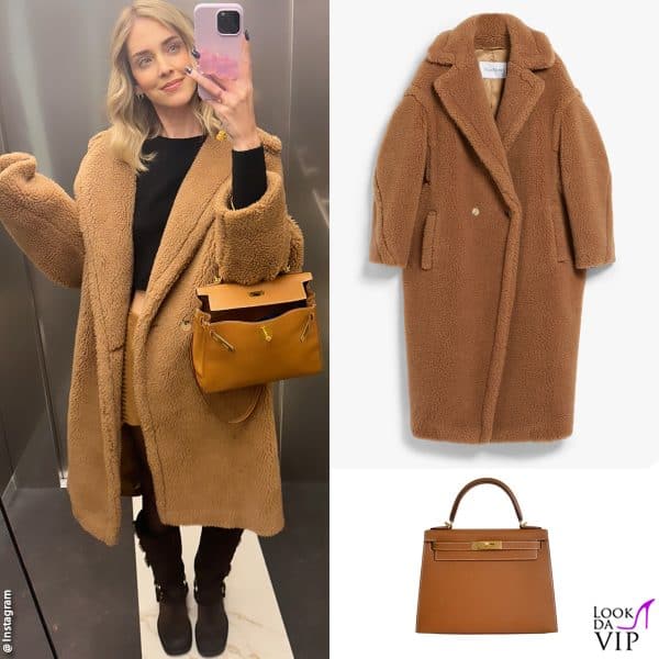 cappotto Max Mara, borsa Hermès 