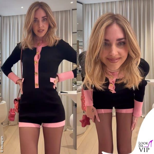 Chiara Ferragni in posa con la jumpsuit maliziosa 