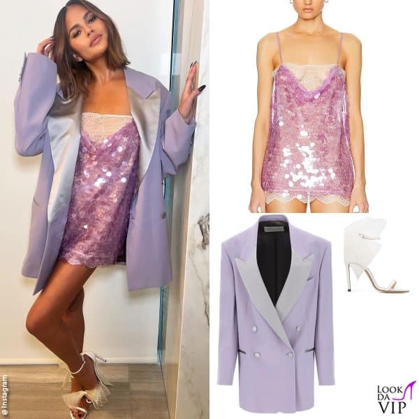 blazer Dries Van Noten, abito Siedres, sandali Jimmy Choo 