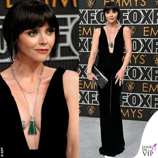 abito Saint Laurent e gioielli Martin Katz per Christina Ricci 