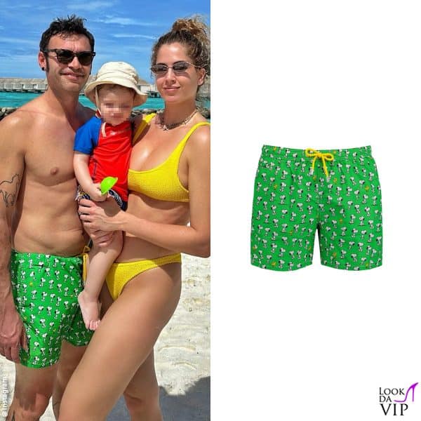 con loro c'è anche papà Riccardo Nicoletti (costume MC2 Saint Barth) 