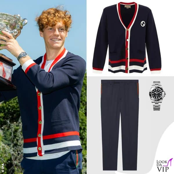outfit Gucci, orologio Rolex