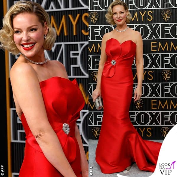 abito Reem Acra e gioielli Rahaminov per Katherine Heigl 