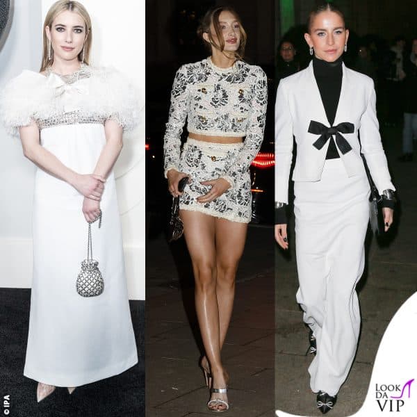 Emma Roberts, Mathilde Pinault e Caro Daur da Giambattista Valli 