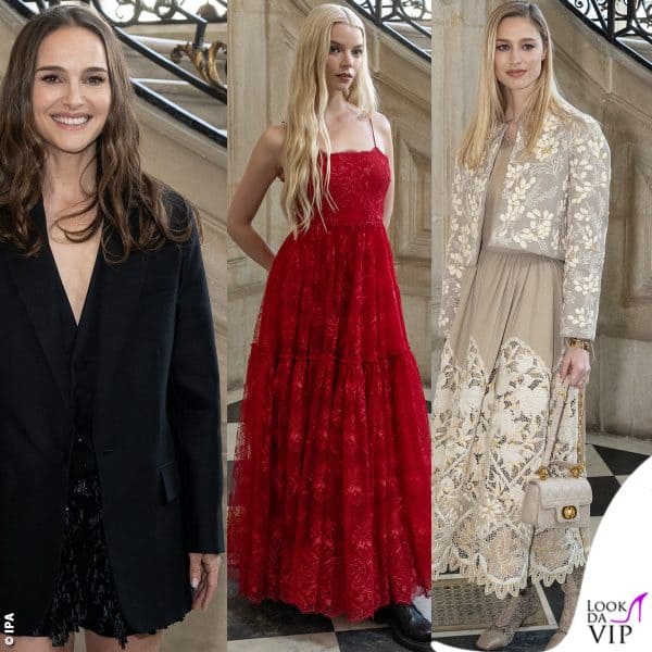 Natalie Portaman, Anya Taylor Joy e Beatrice Borromeo da Dior 