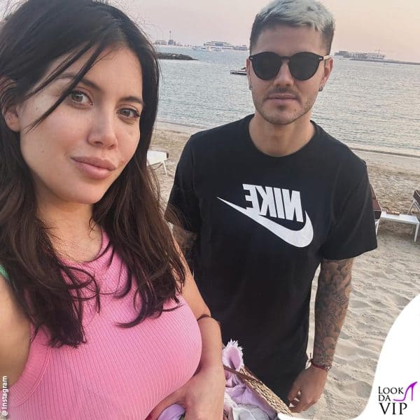 Wanda e Mauro in spiaggia a Dubai 