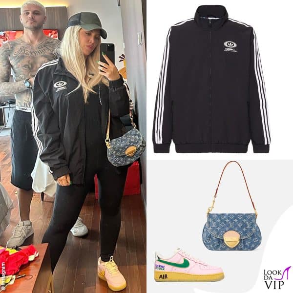 felpa Adidas, borsa Louis Vuitton e sneakers Nike 