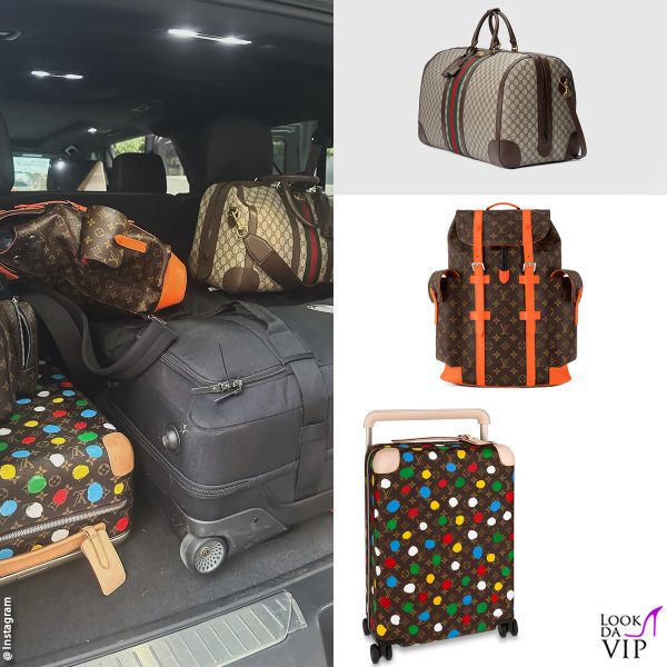 borsa Gucci, zaino e trolley Louis Vuitton 