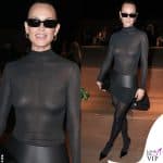 Amber Valletta MFW outfit Ferragamo