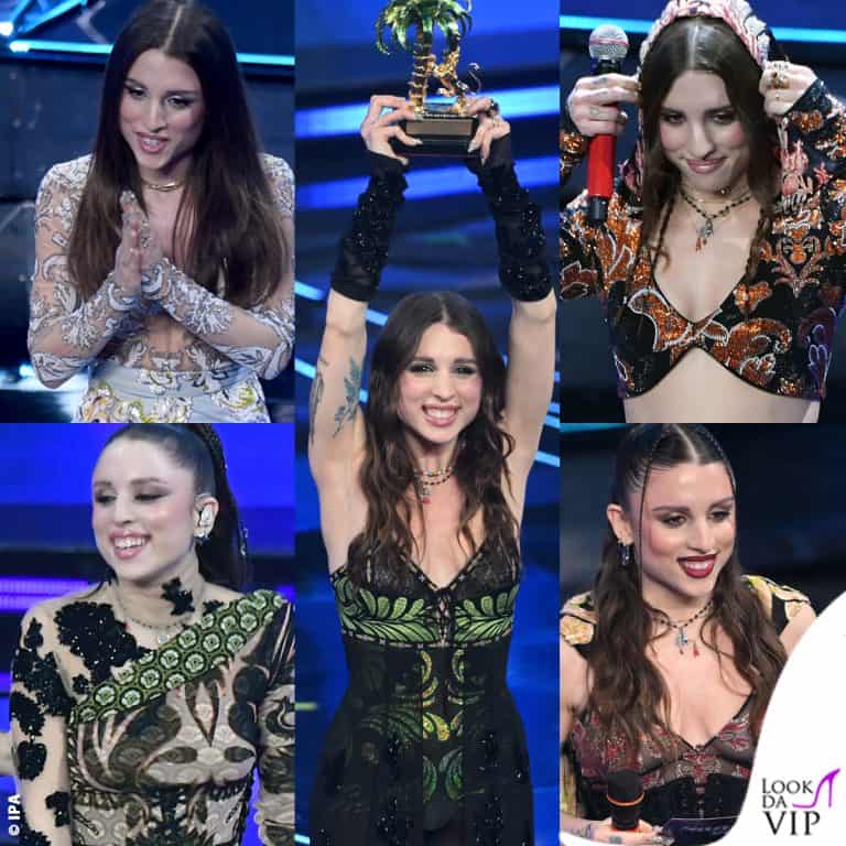 Sanremo 2024, i look Etro di Angelina Mango