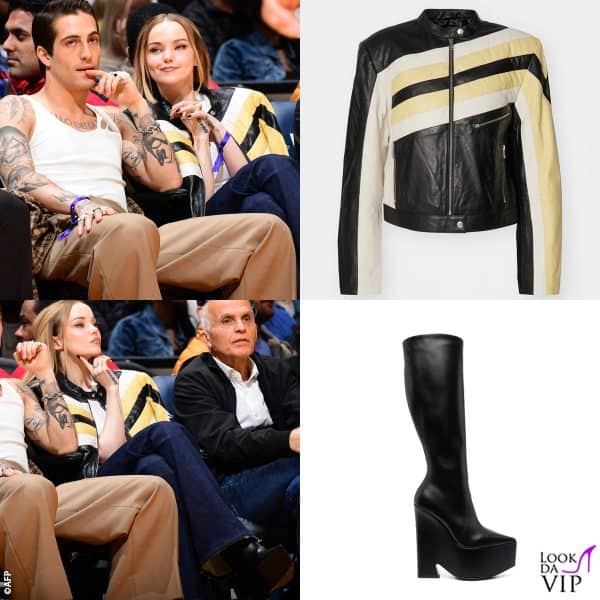 giacca Gestuz e stivali Versace per Dove 