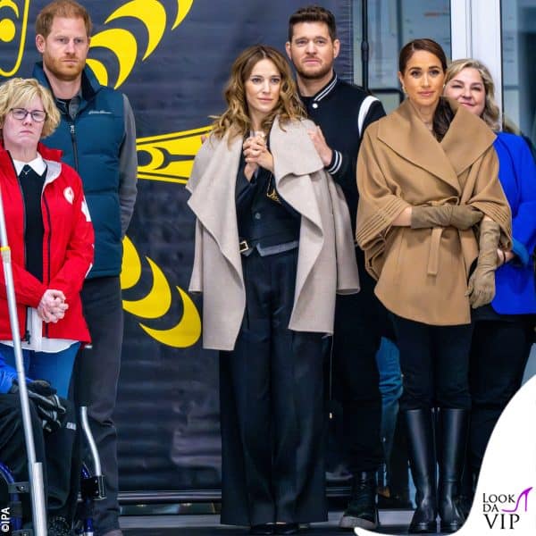 Meghan Markle e il principe Harry con Michael Bublé e Luisana Lopilato a una partita di curling 