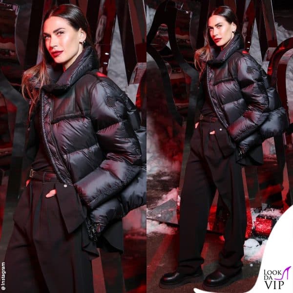 pochi giorni prima Melissa Satta era invece a Saint Moritz, per la sfilata Moncler 