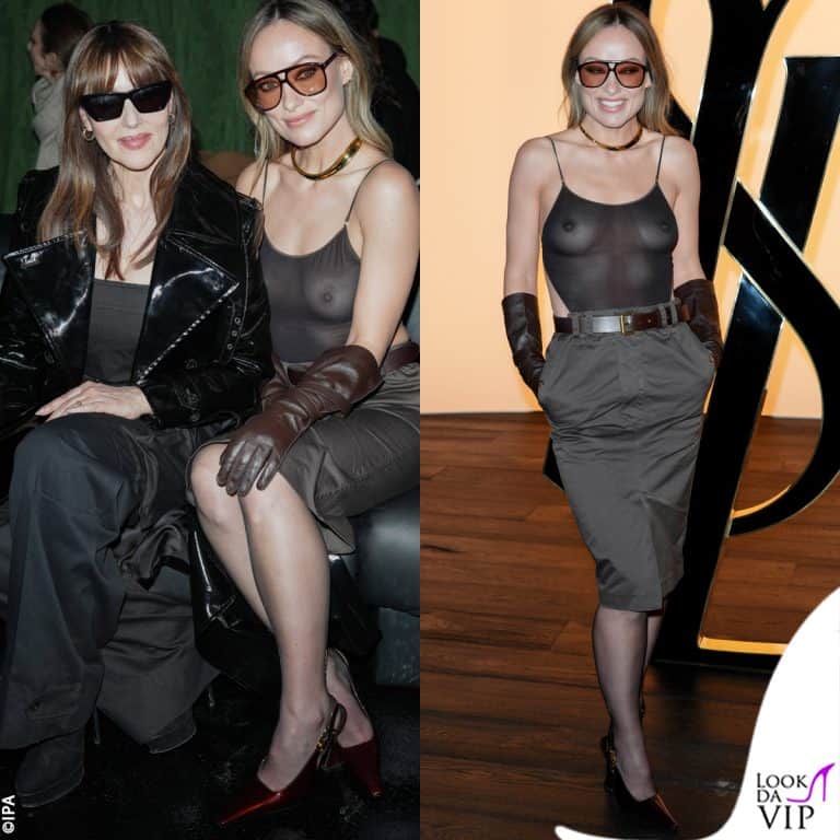 Olivia Wilde alla sfilata Saint Laurent