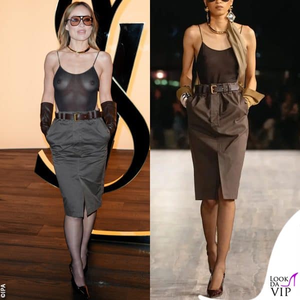 Olivia Wilde alla sfilata Saint Laurent durante la Paris Fashion Week