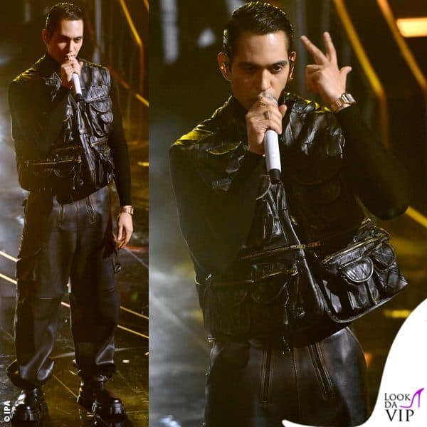 Mahmood è al primo posto nella classifica di stile - alla serata d'apertura in Prada 