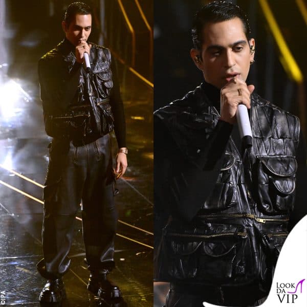 outfit Prada e gioielli Cartier per Mahmood 