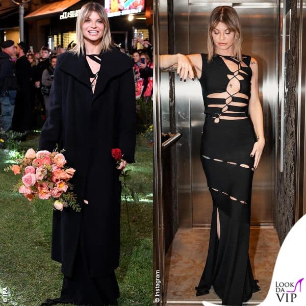 Alessandra Amoroso sul green carpet con un abito Roberto Cavalli e gioielli Damiani 