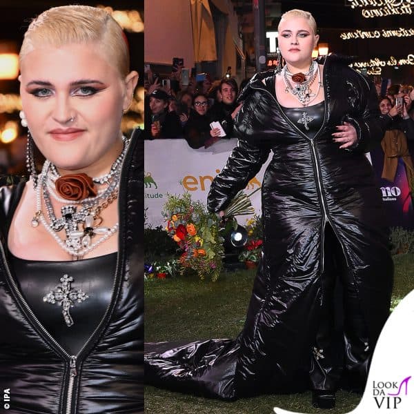 Big Mama con un outfit Domenico Orefice e gioielli Rada 
