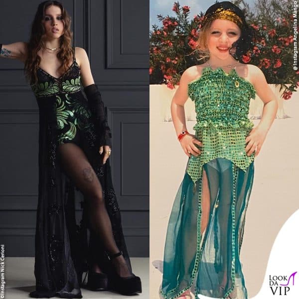 l'outfit Etro è stato ispirato a un look di Angelina da bambina 