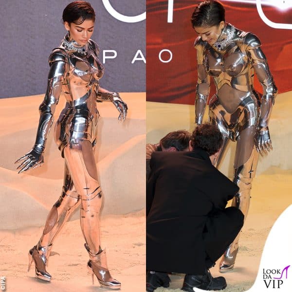 Zendaya a Londra per la prima di "Dune - Part Two": una sistemata al look prima delle foto 