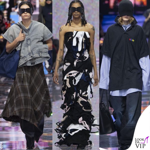 in passerella da Balenciaga: abiti riciclati e mood Y2K 