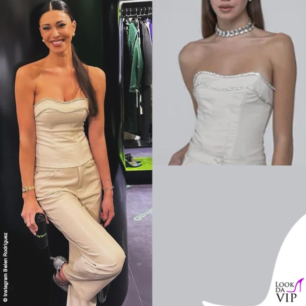 Belen Rodriguez con un top The Archivia